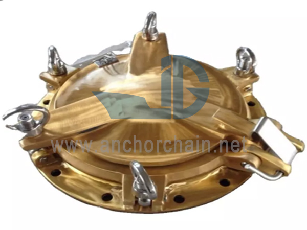 Морський мідний ілюмінатор із штормовою кришкою